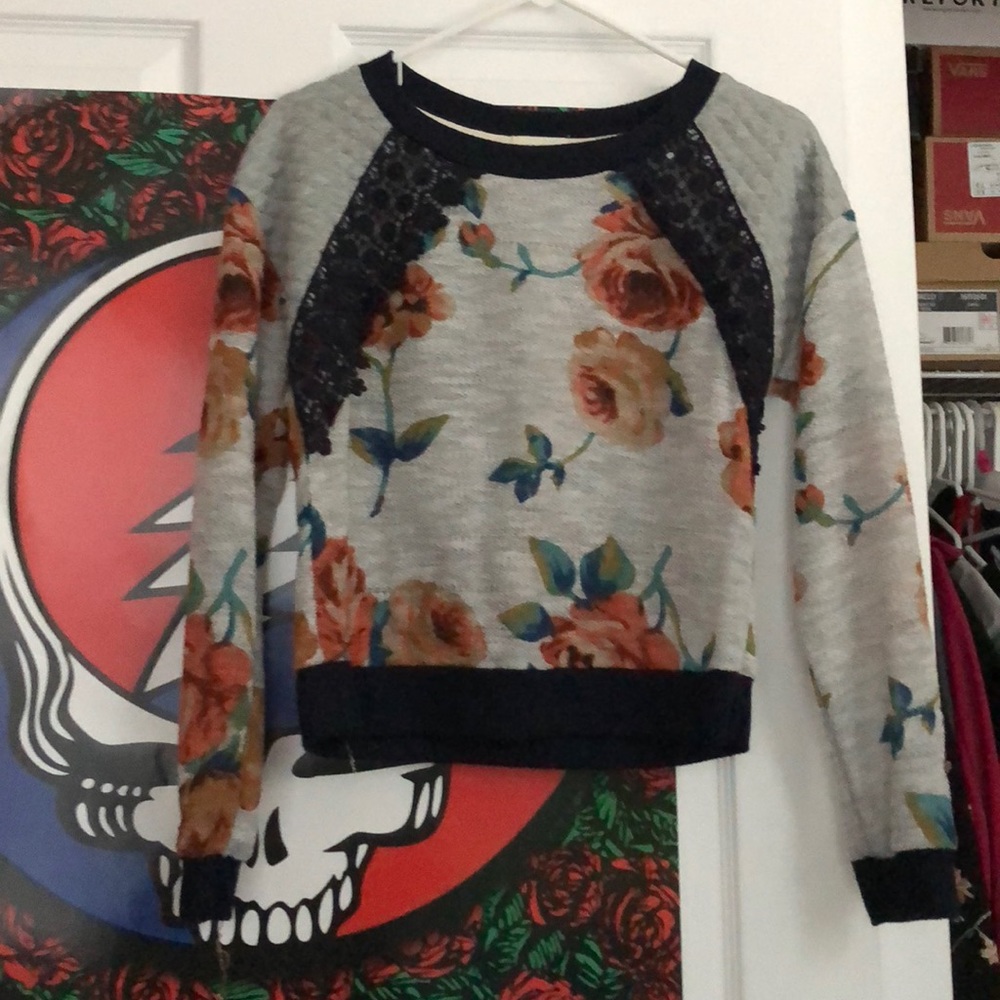 Lace Floral Sweater